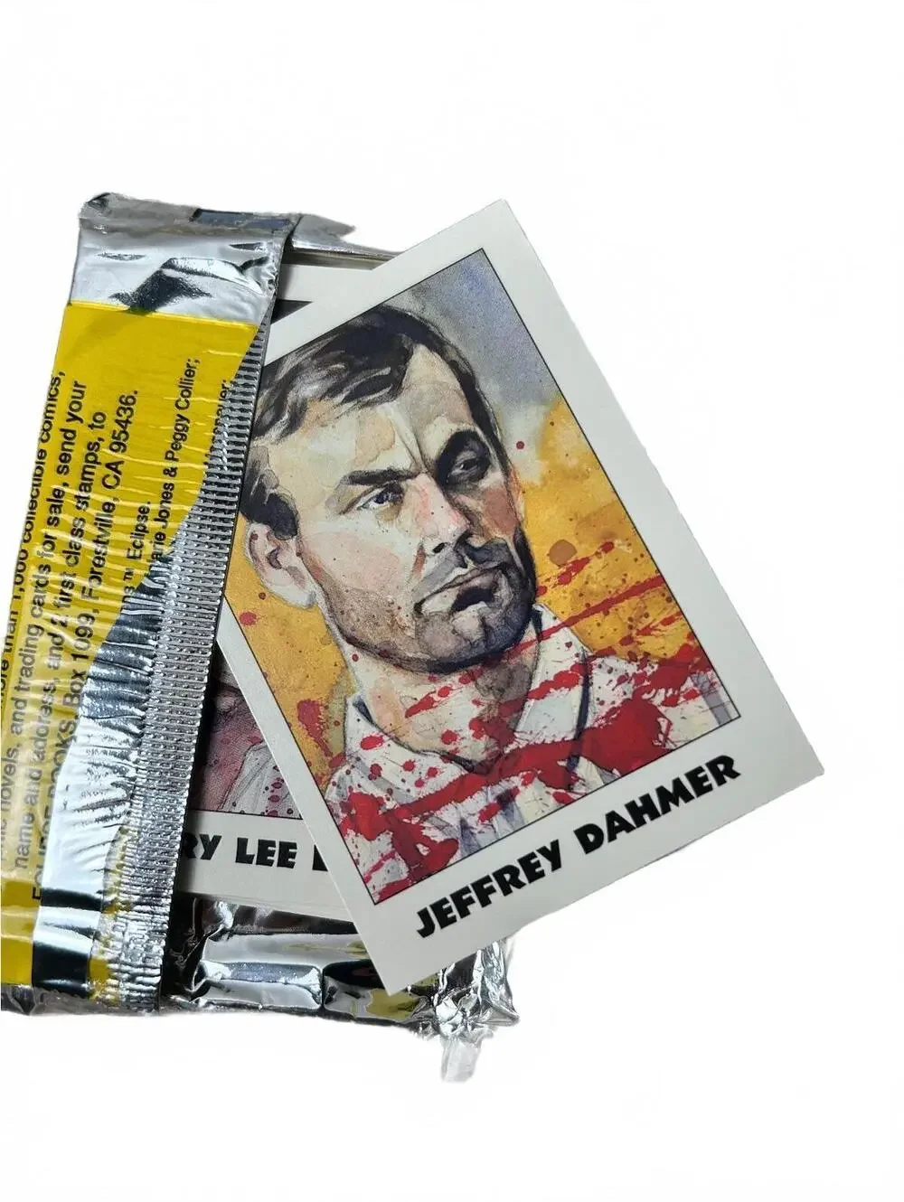 True Crime Vintage Trading Cards Pack with Jeffrey Dahmer Card